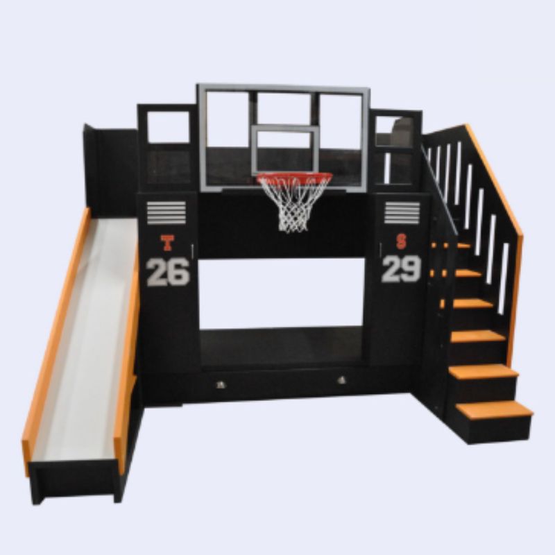 Tanglewood Design Basketball Bunk Bed with Stairs, Slide and Storage basketball-bunk-ultimate